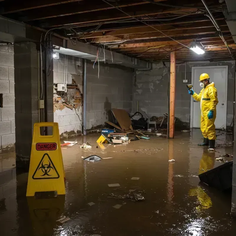 Flooded Basement Electrical Hazard in Lake Catherine, IL Property